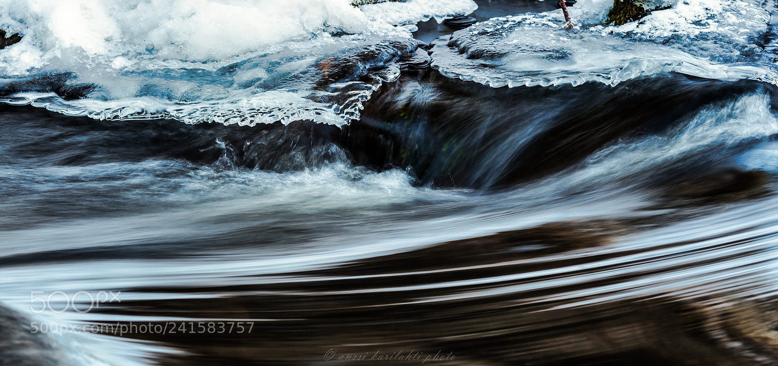 Nikon D600 sample photo. Winter stream photography