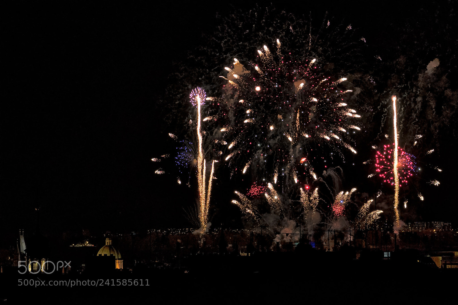Nikon D850 sample photo. New year's fireworks 2018 photography
