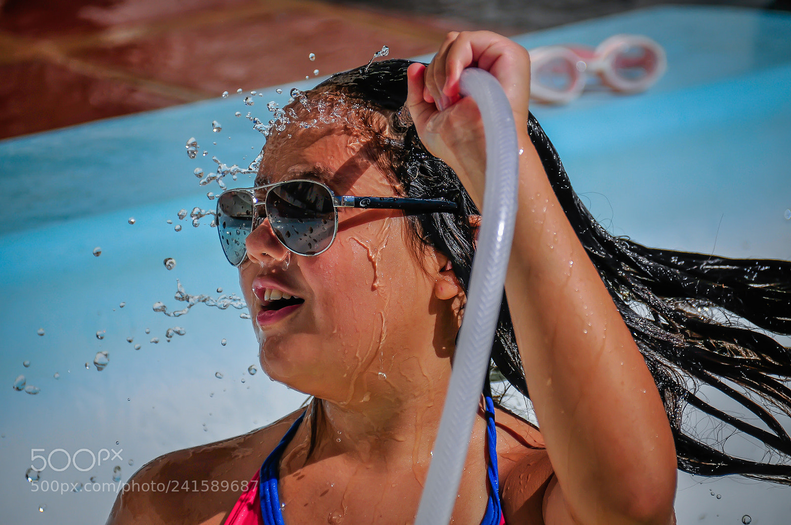 Nikon D300S sample photo. Girl in the pool photography