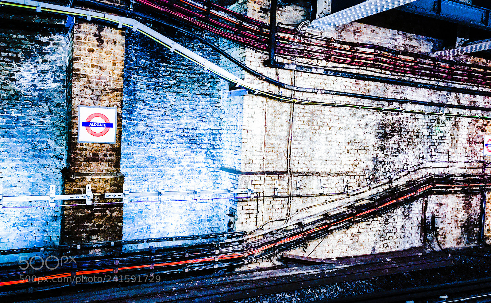 Apple iPhone 7 Plus sample photo. London underground tunnel photography