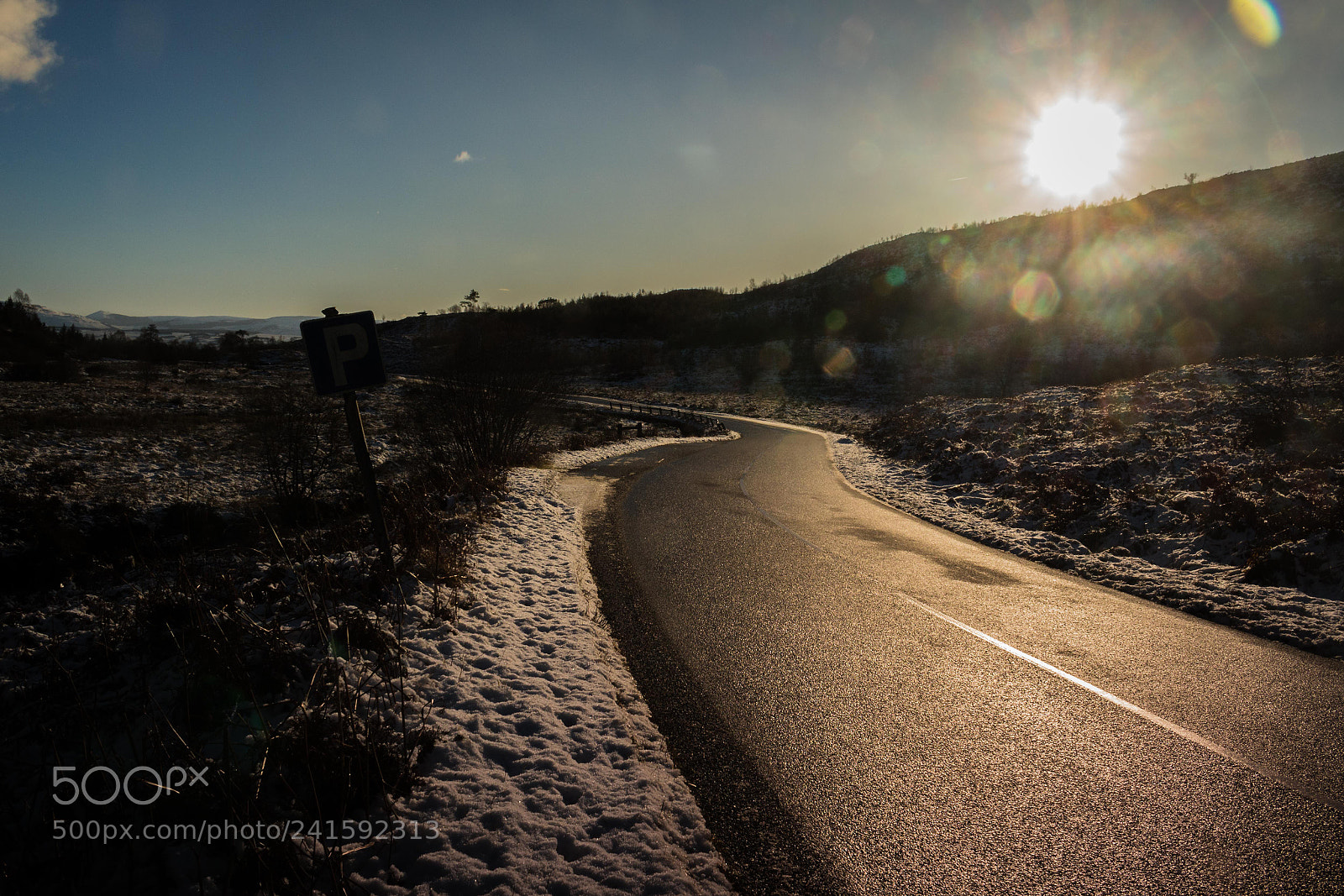 Canon EOS 100D (EOS Rebel SL1 / EOS Kiss X7) sample photo. Winter road photography