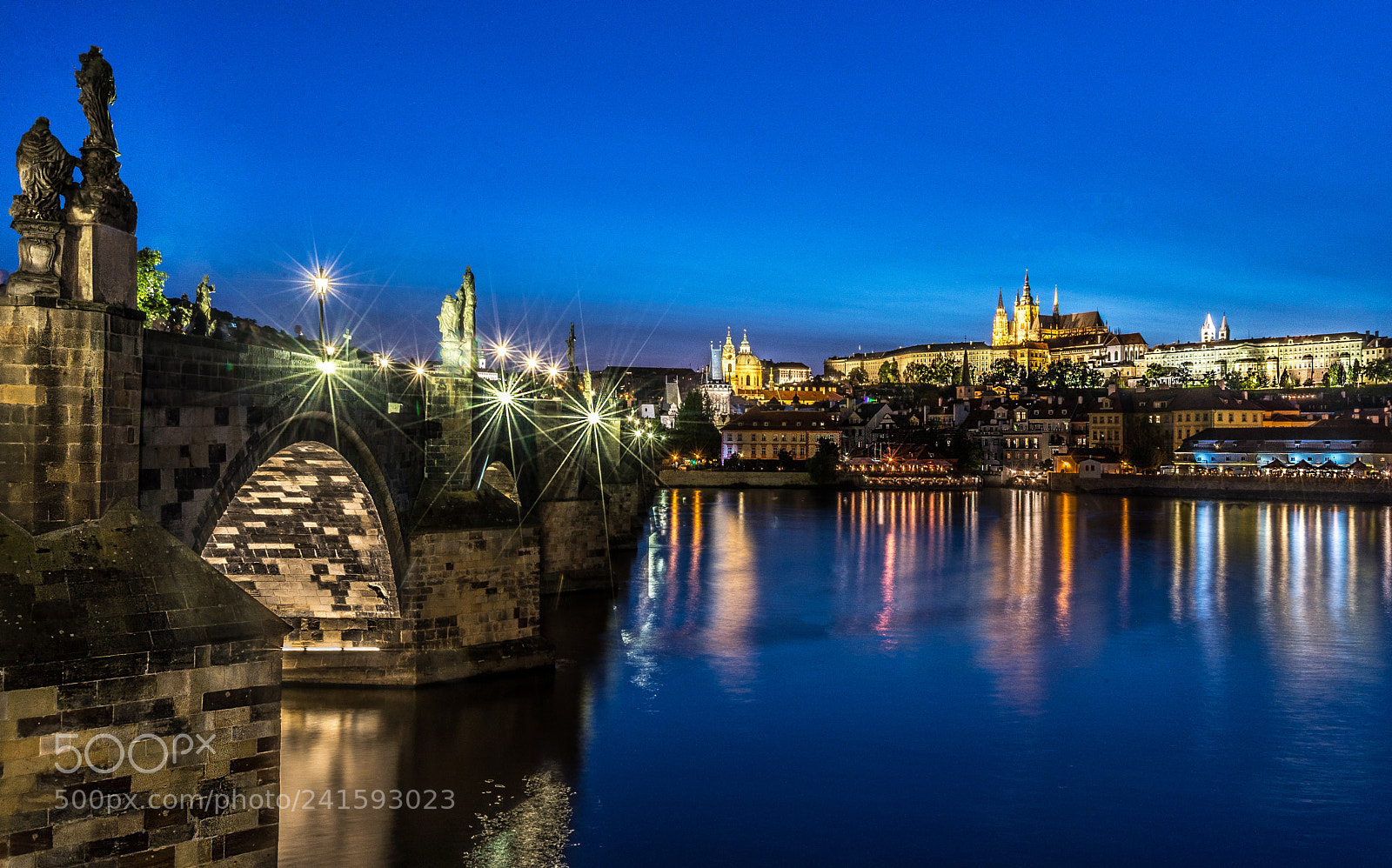 Nikon D600 sample photo. Charle bridge " blue hour " photography