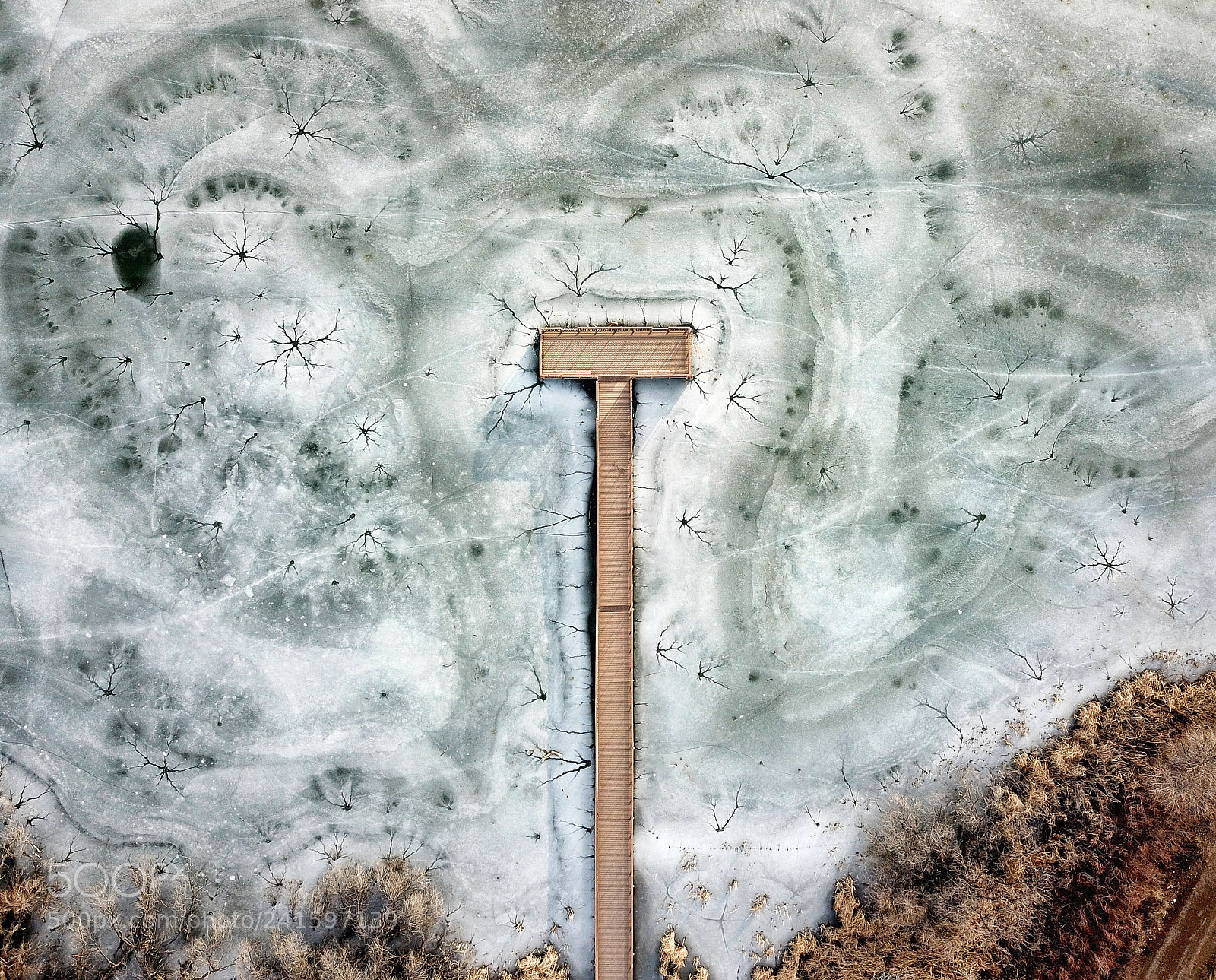 DJI FC220 sample photo. Danger: thin ice photography