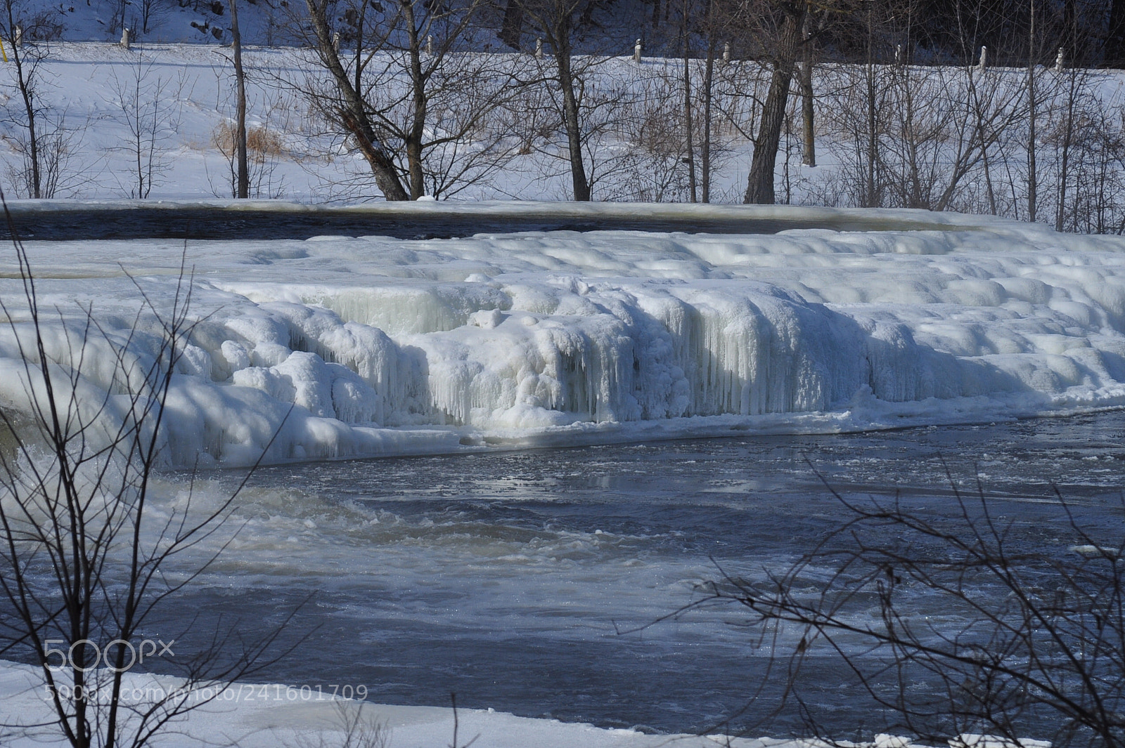 Nikon D5000 sample photo. Icy watterway photography
