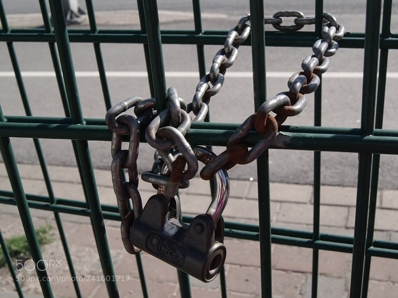 Sony Alpha DSLR-A230 sample photo. Locked fence photography