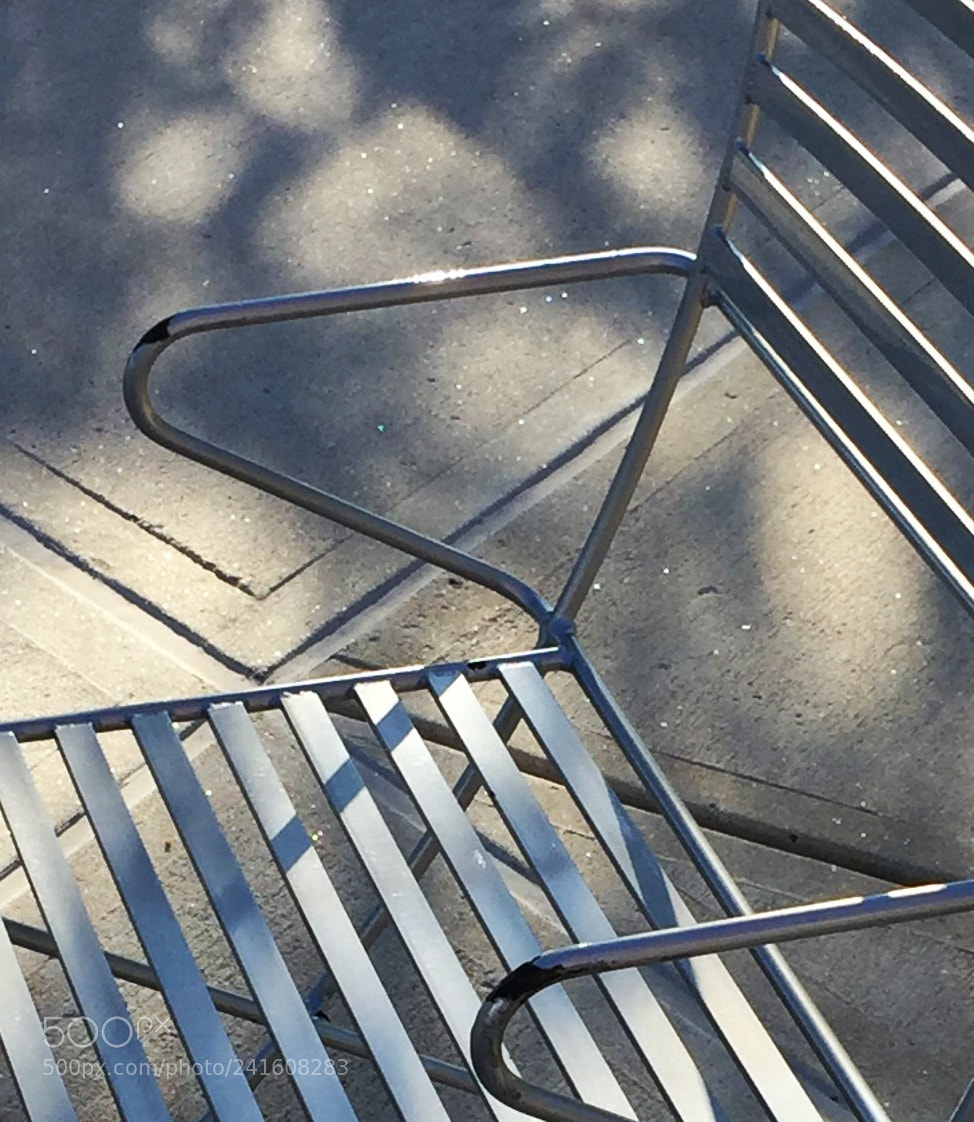 Apple iPhone 6 Plus sample photo. Metal chair photography
