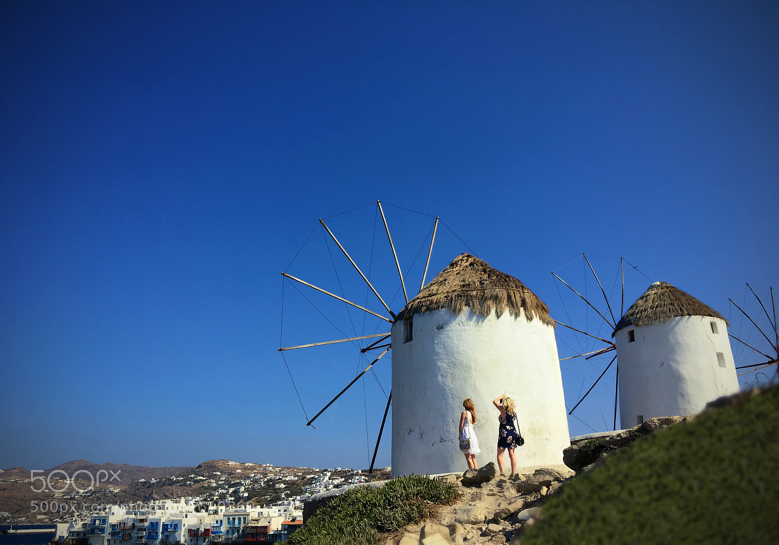 Apple iPhone 6s Plus sample photo. Mykonos windmill photography