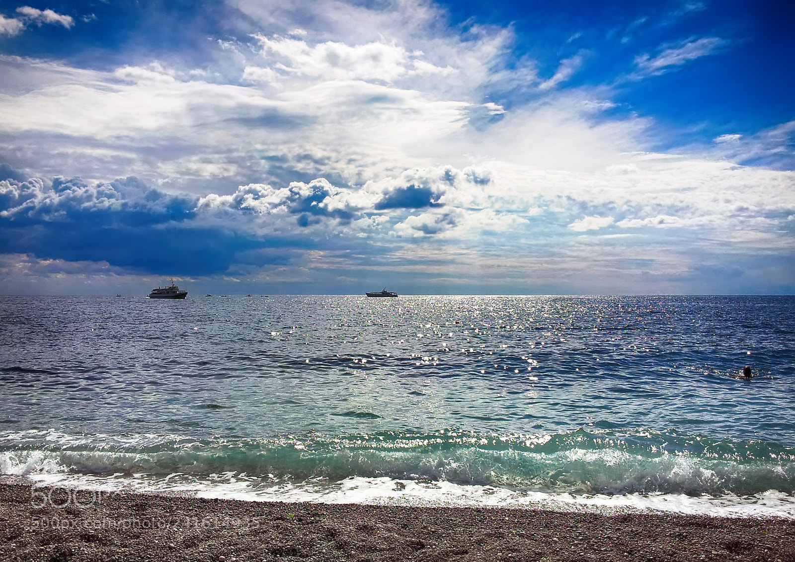Samsung Galaxy S2 sample photo. Blue sky, green sea photography