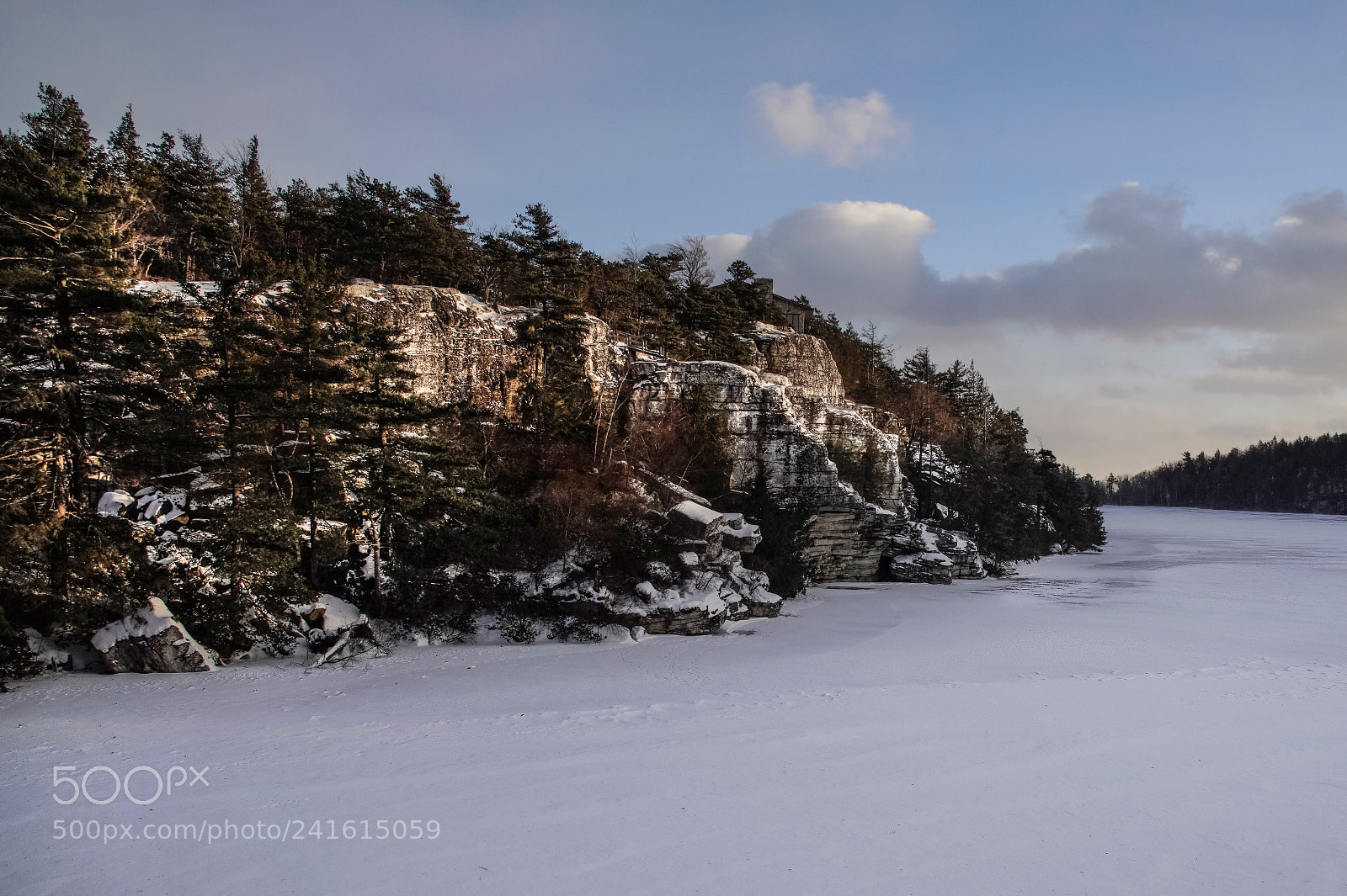 Sony a6300 sample photo. Snowy lake minnewaska  photography
