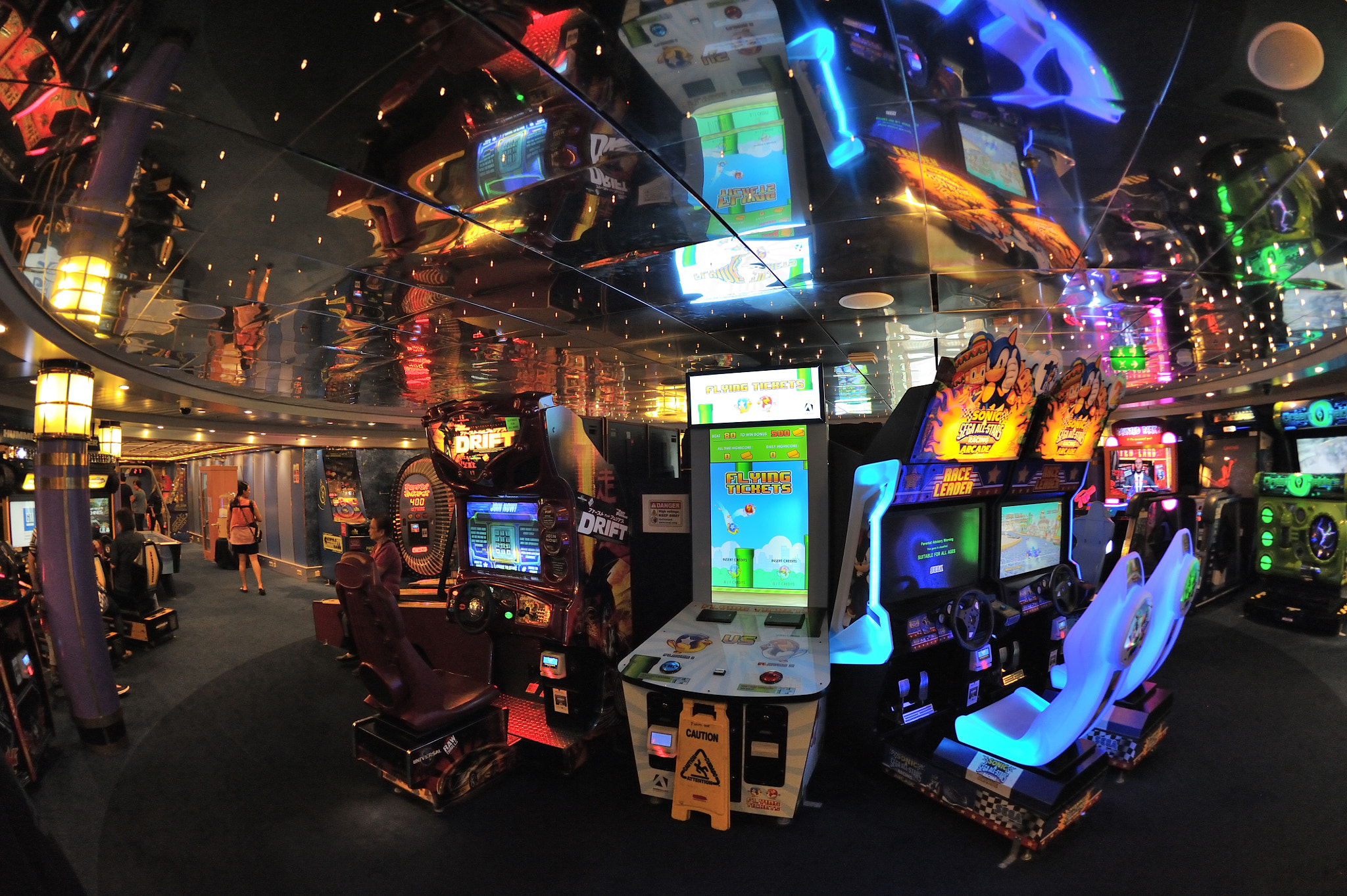 Nikon D700 + Nikon AF Fisheye-Nikkor 16mm F2.8D sample photo. Arcade on board photography