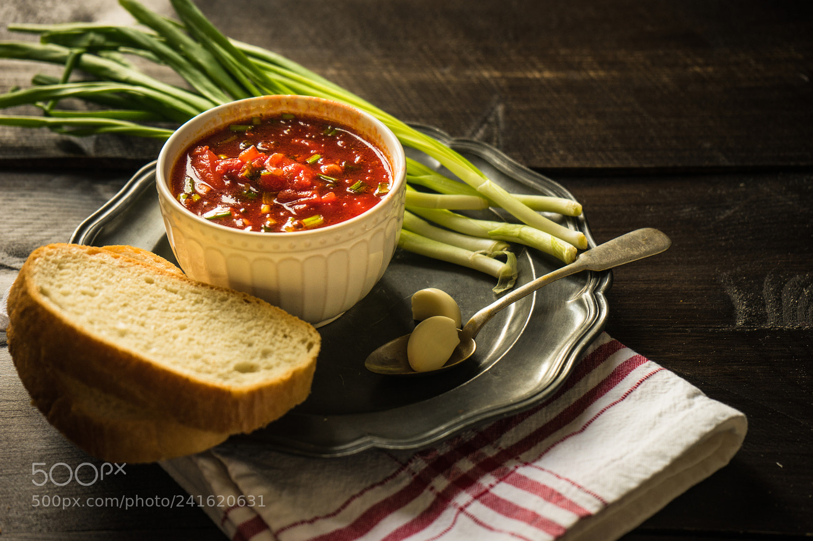 Sony a7 sample photo. Traditional ukrainian beet soup photography