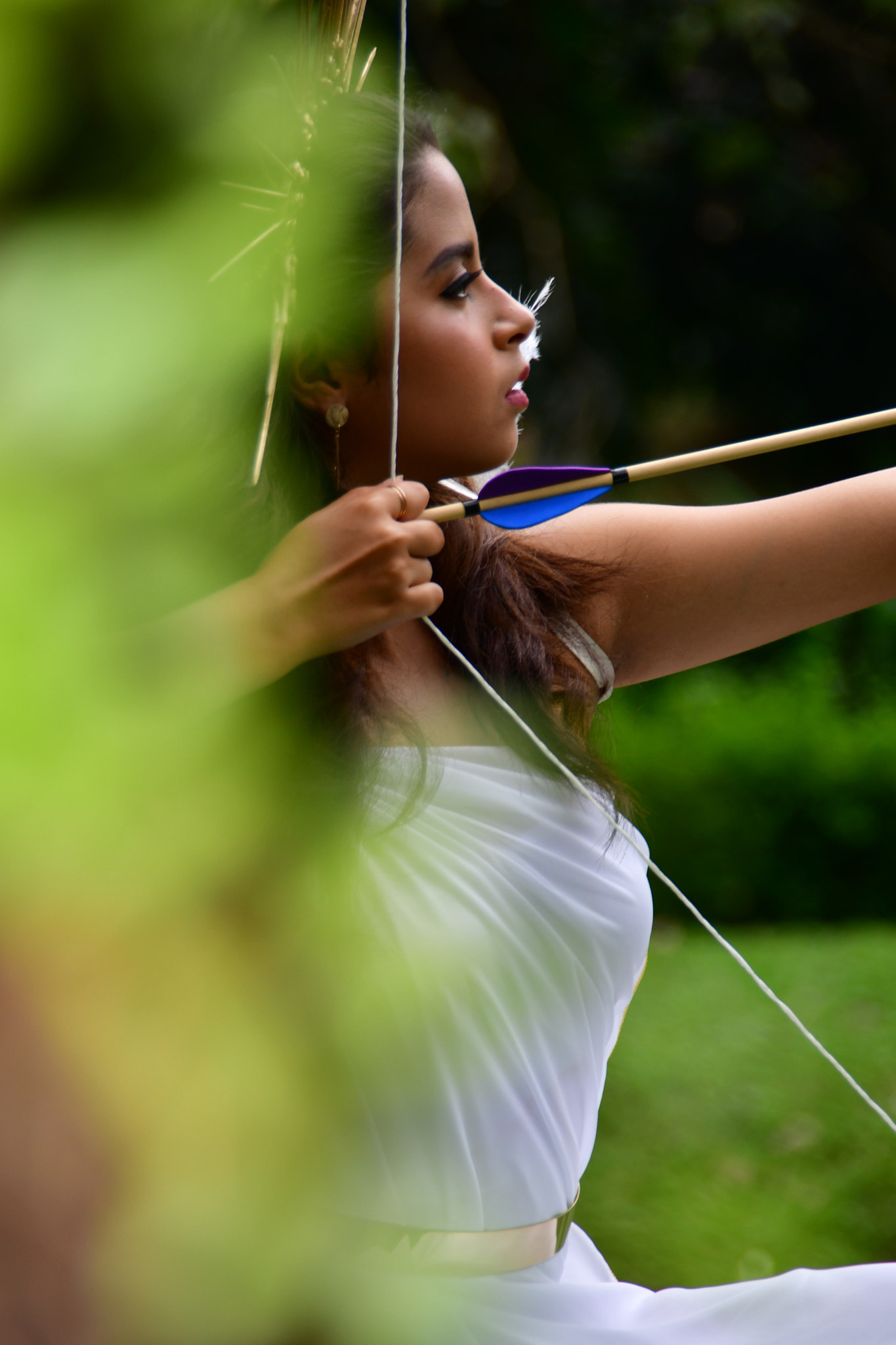 Nikon D500 sample photo. Closeup bowstring streched photography
