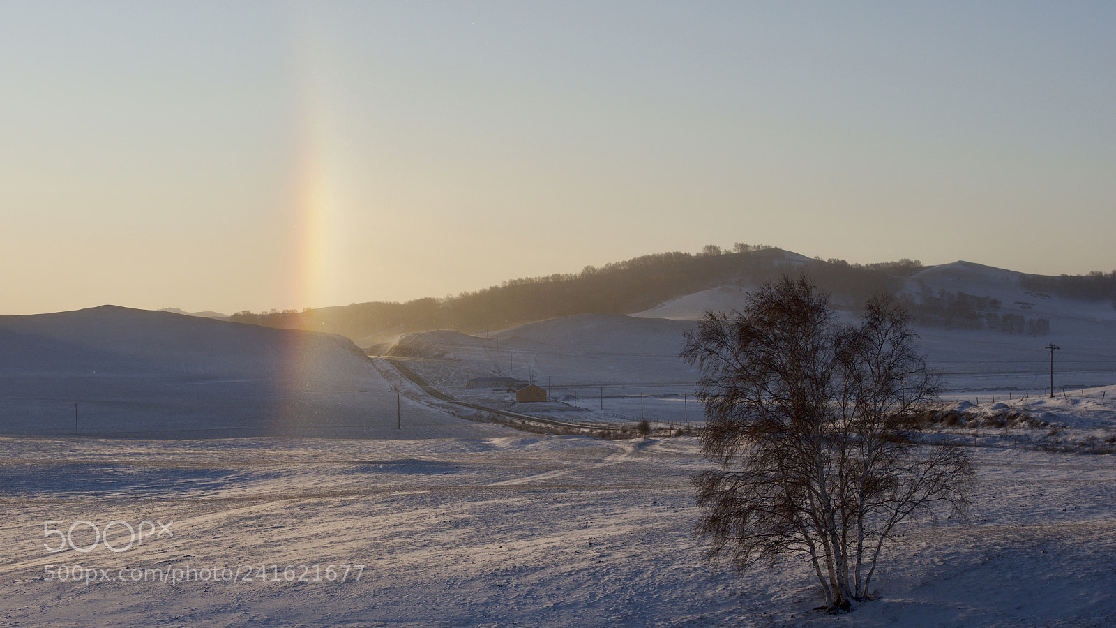 Nikon D800 sample photo. Winter rainbow photography