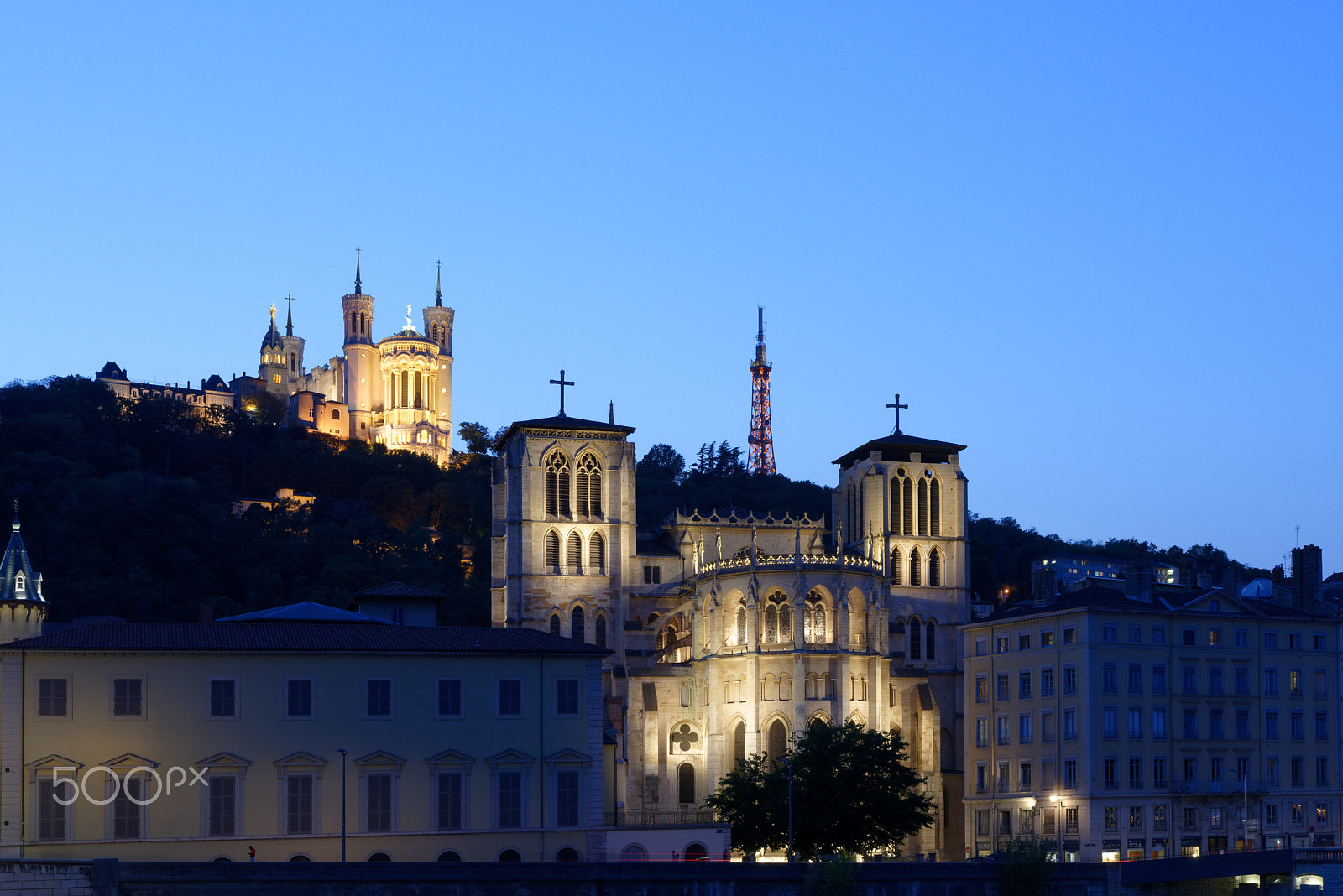 Nikon D810 + Tamron SP 24-70mm F2.8 Di VC USD sample photo. Lyon, kathedrale saint-jean-baptiste, basilica notre-dame de fourviere photography