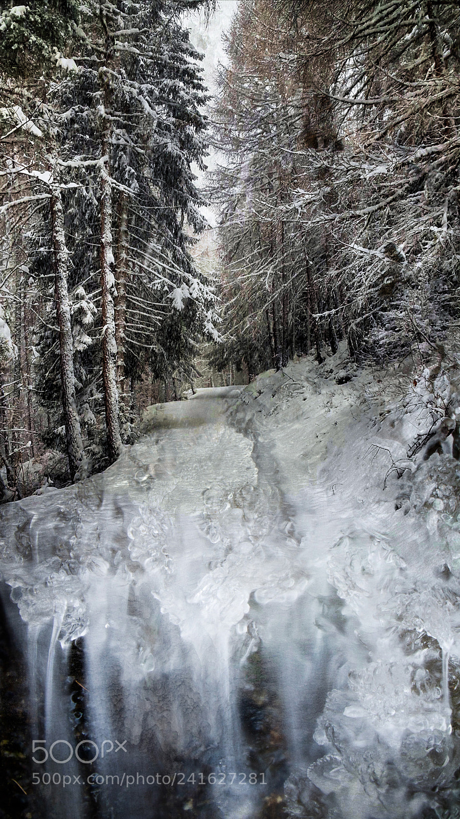 Samsung Galaxy Alpha sample photo. Cascata di neve nel photography
