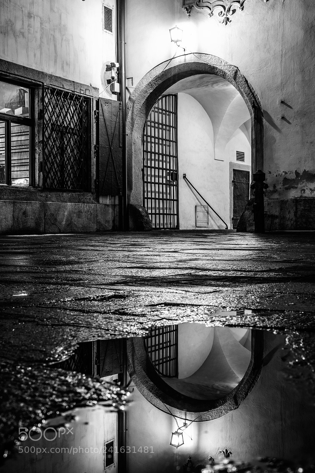 Sony a7 II sample photo. Door at nighttime photography