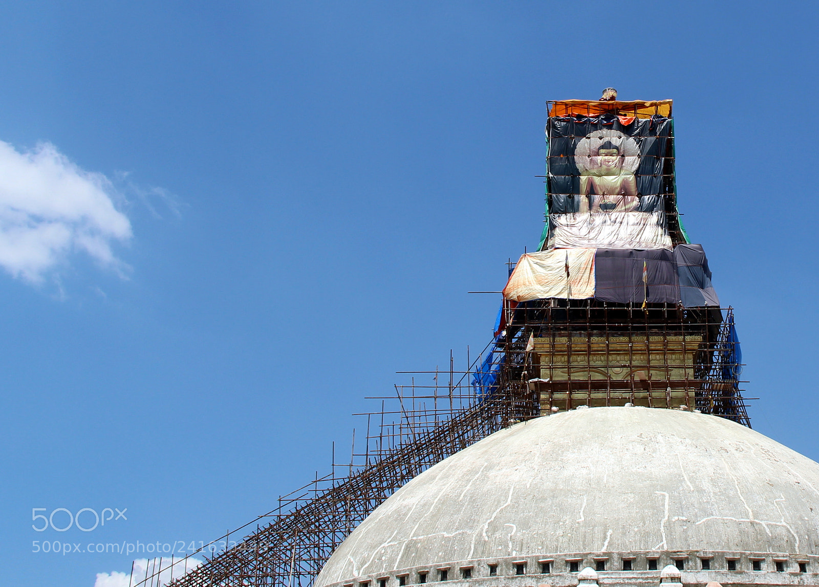 Canon EF-S 18-135mm F3.5-5.6 IS sample photo. Boudhanath reconstructed after the photography