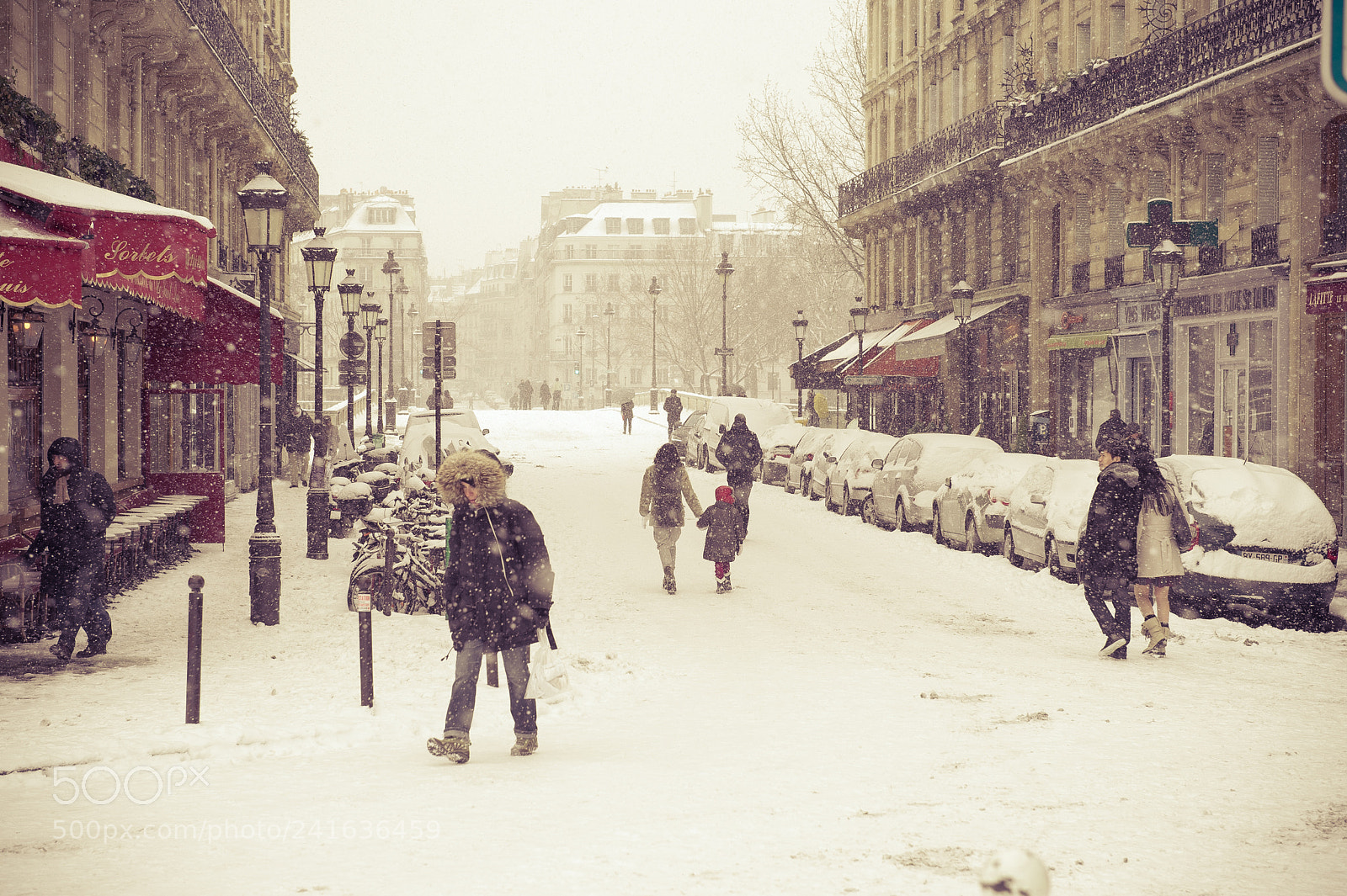 Nikon D4 sample photo. Snow time old streets photography