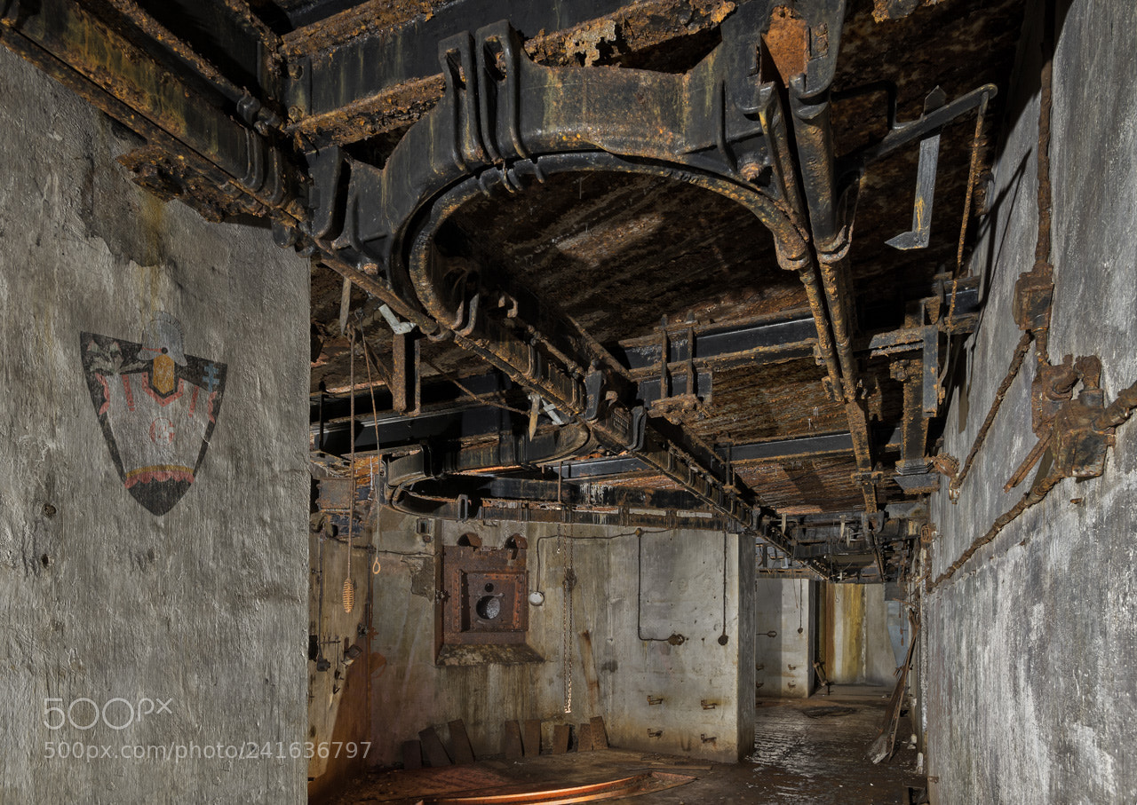 Nikon D600 sample photo. Munition transport rail inside photography