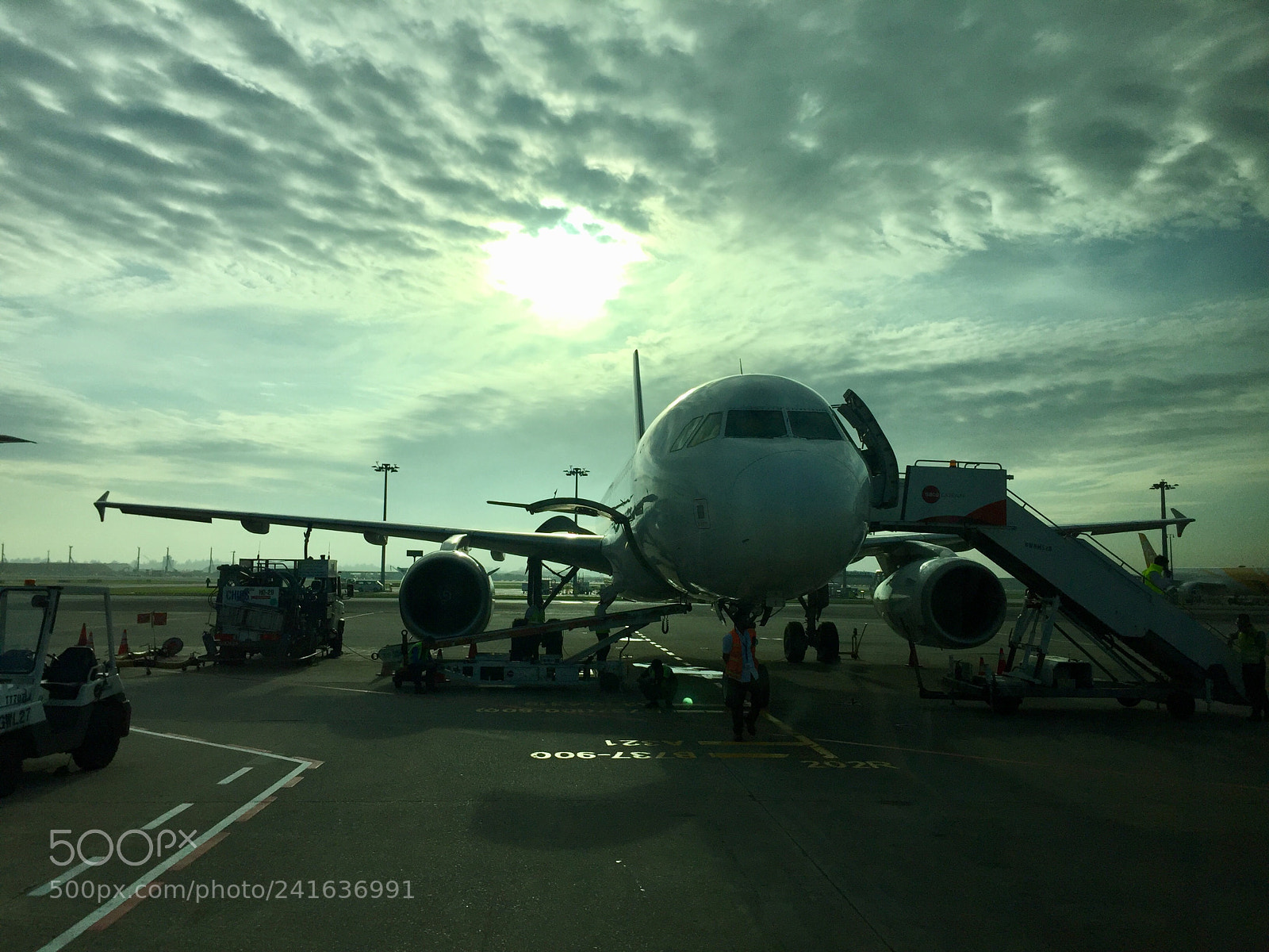 Apple iPhone 6 sample photo. Sunset plane photography