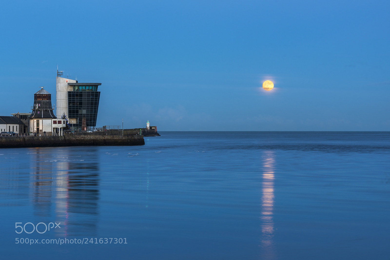 Nikon D800 sample photo. Super moon harbour photography