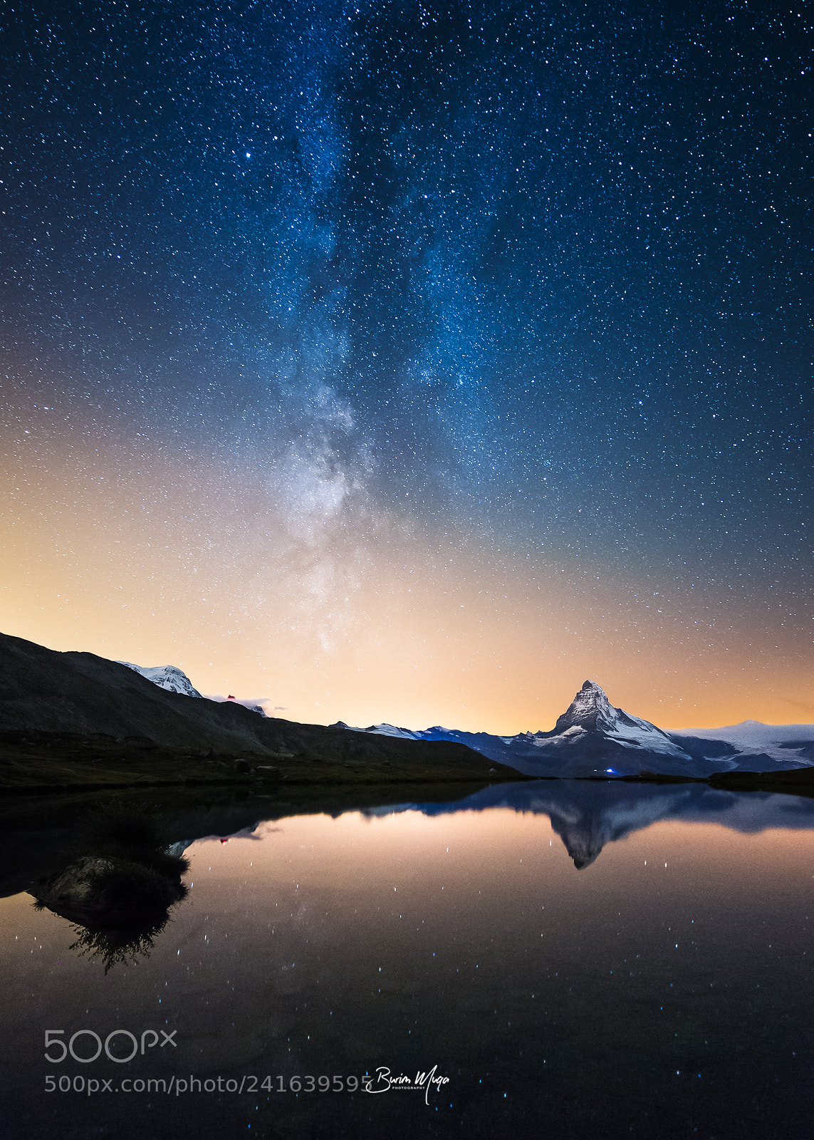 Nikon Df sample photo. Matterhorn at night photography