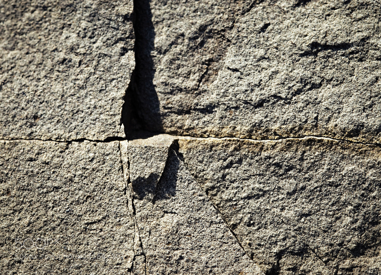 Nikon D5500 sample photo. Cross crack in stone photography
