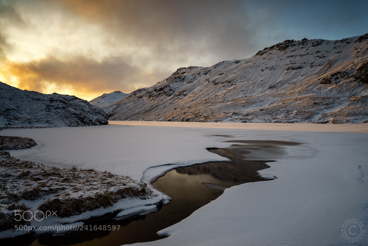 Sony a7R sample photo. Lake djupavatn sunset photography
