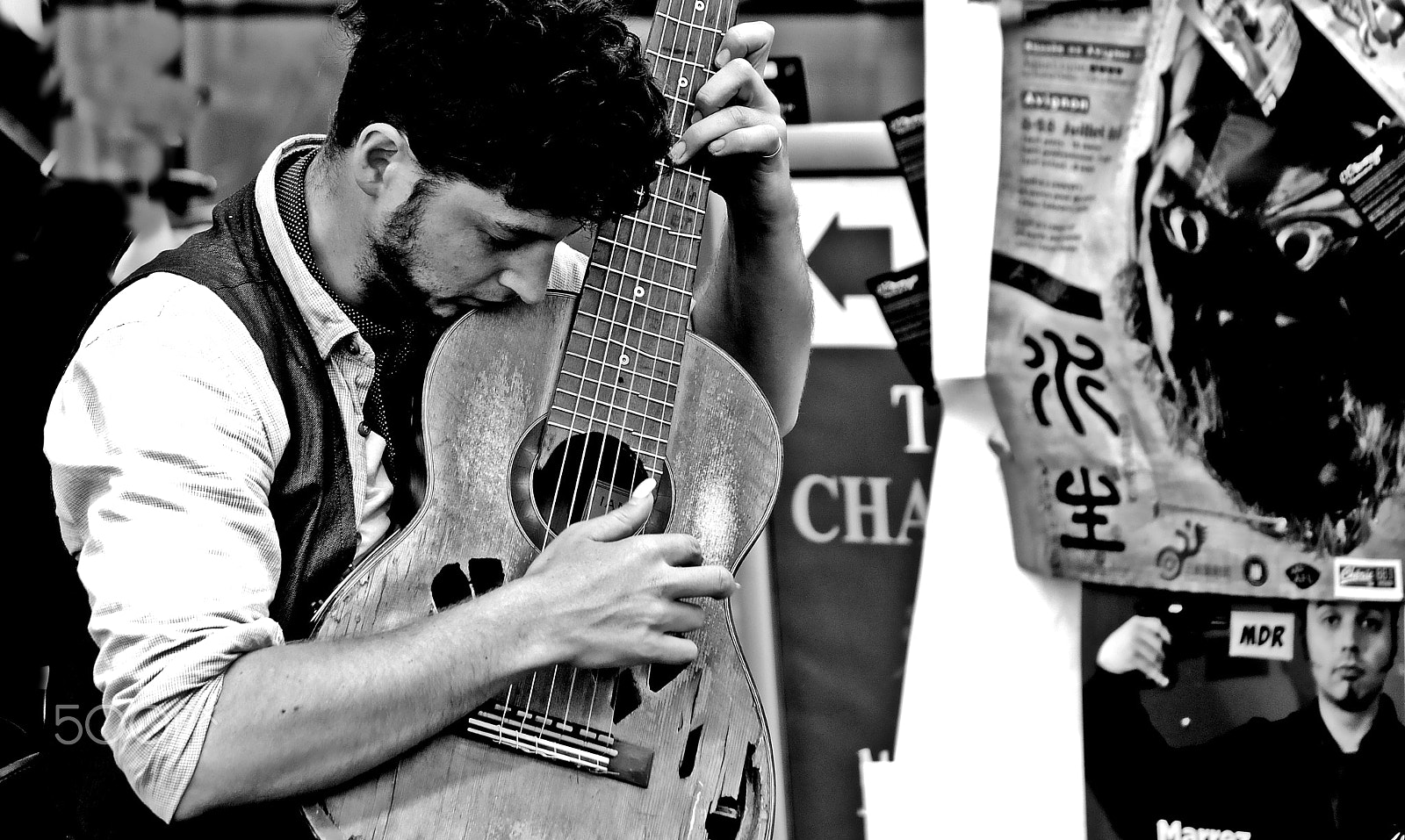 Nikon D90 sample photo. Guitarist photography
