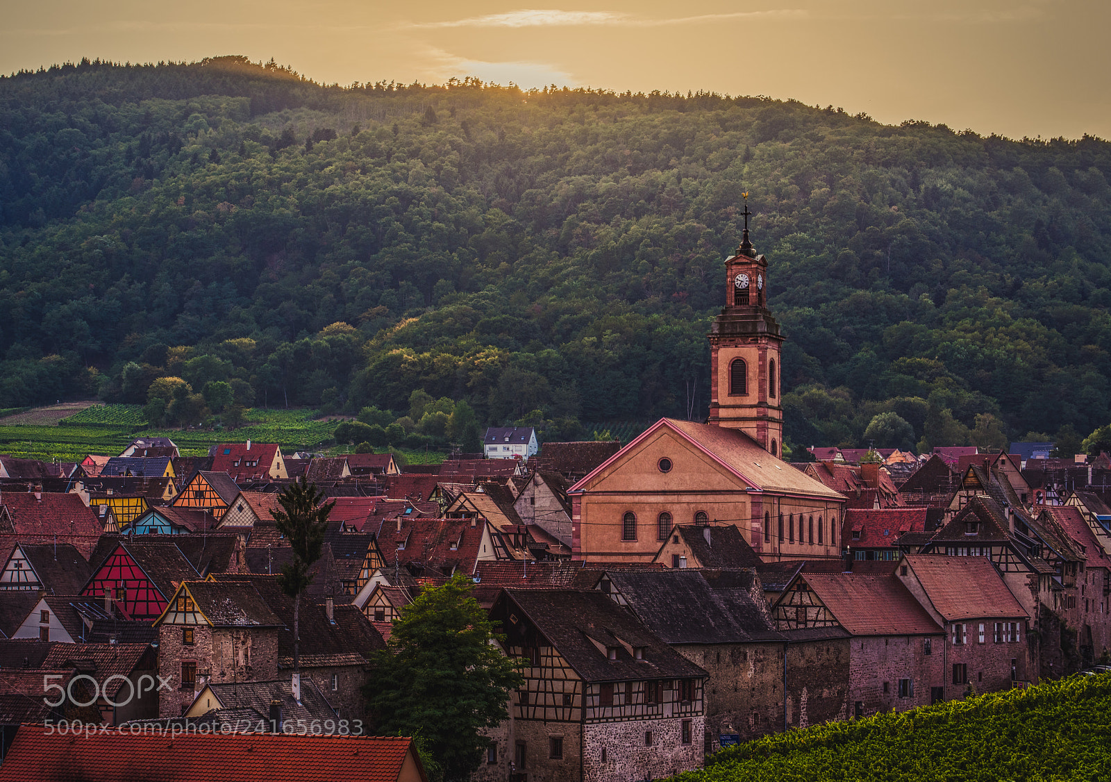 Nikon D810 sample photo. Village sunset photography