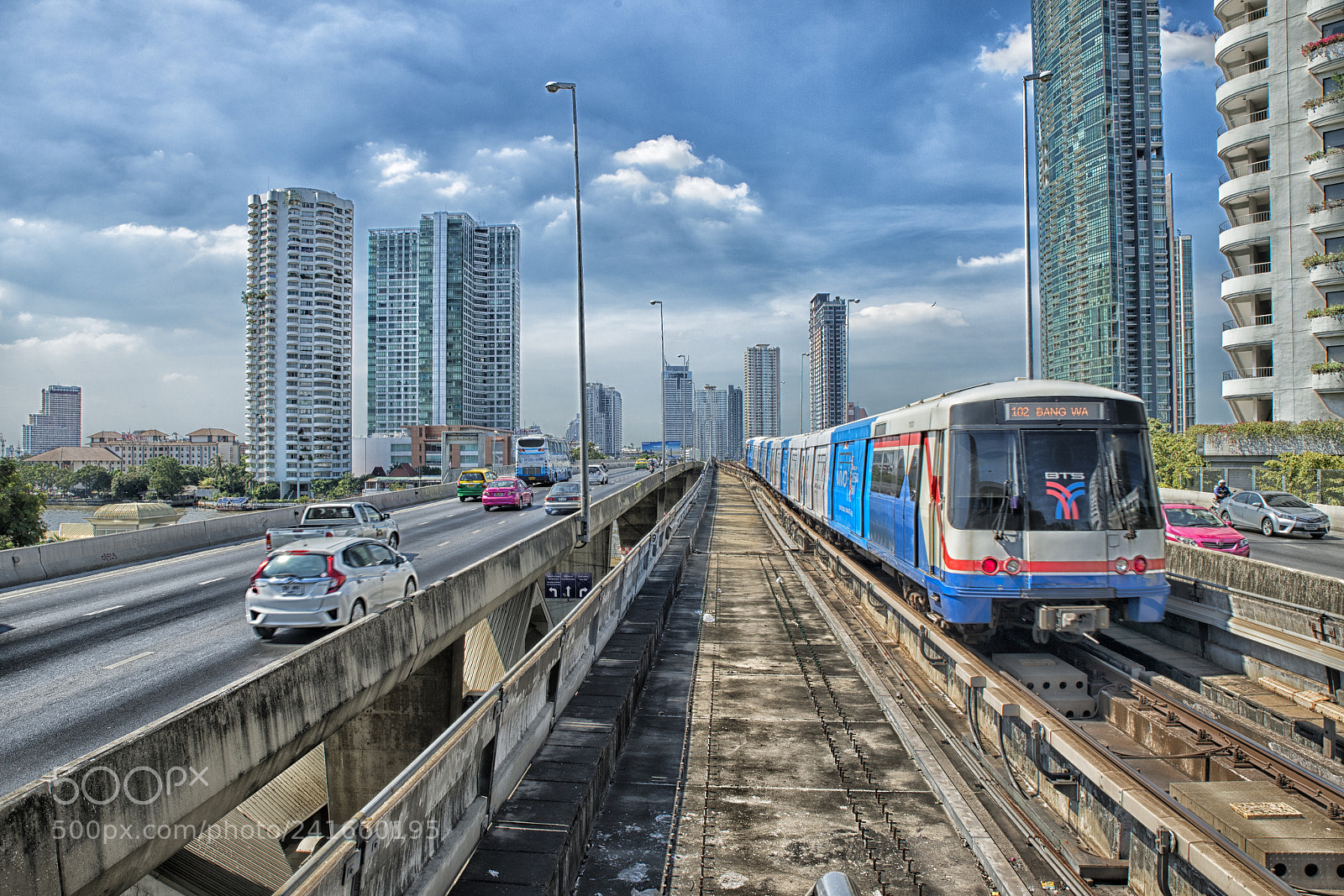 Nikon Df sample photo. Skytrain bangkok photography