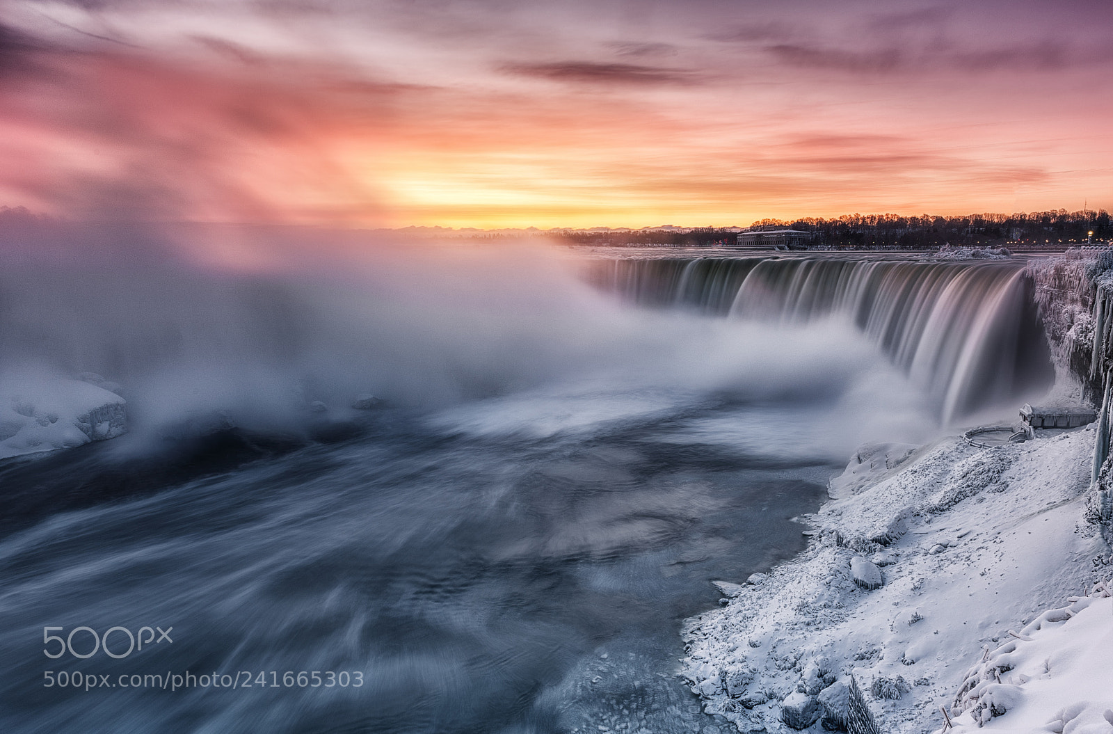 Nikon D810 sample photo. Dawn at niagara falls photography