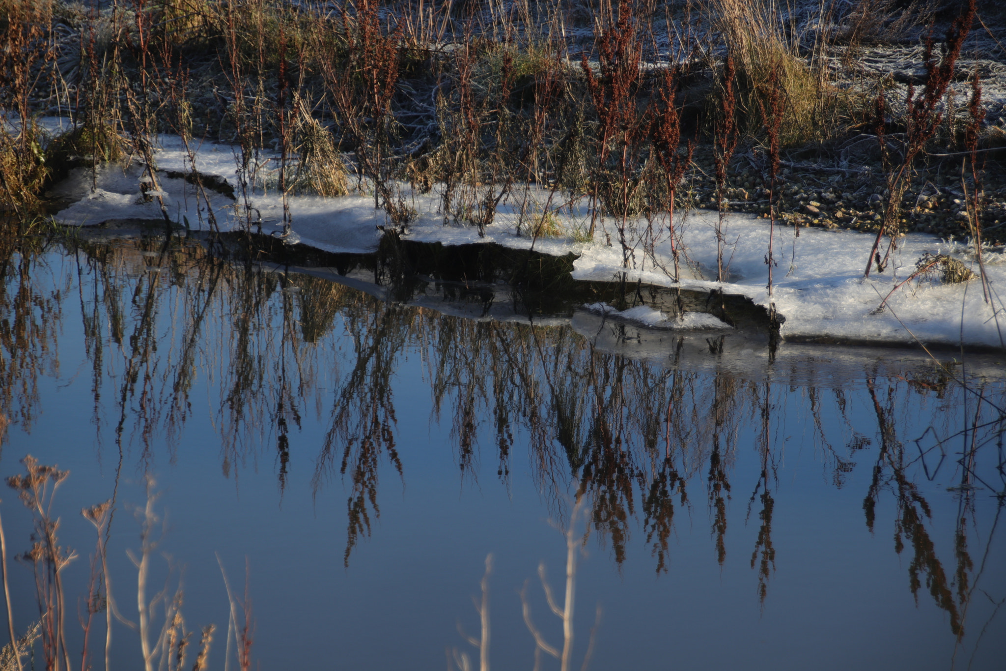 Sigma 18-250mm F3.5-6.3 DC OS HSM sample photo. Winter river photography