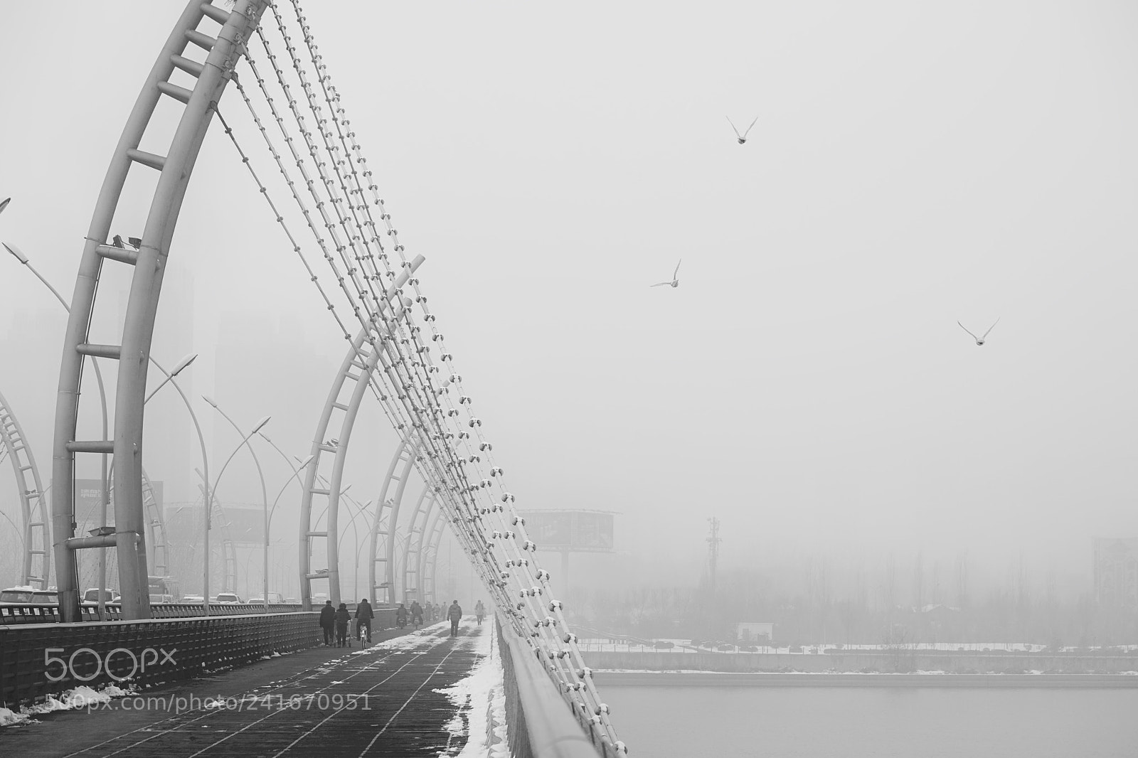Sony a7 II sample photo. 雪后烟雾蒙蒙 photography