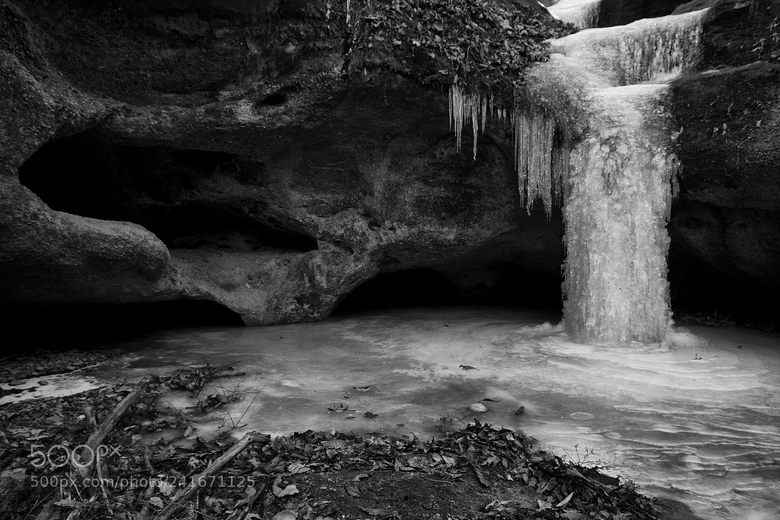 Canon EOS 50D sample photo. Frozen waterfall photography