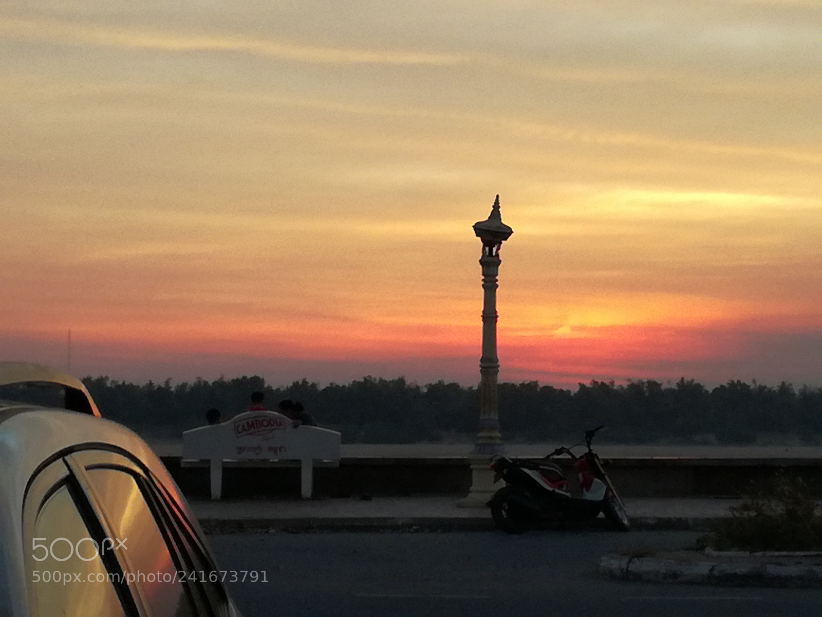 HUAWEI P9 LITE sample photo. Sunset along the riverside photography