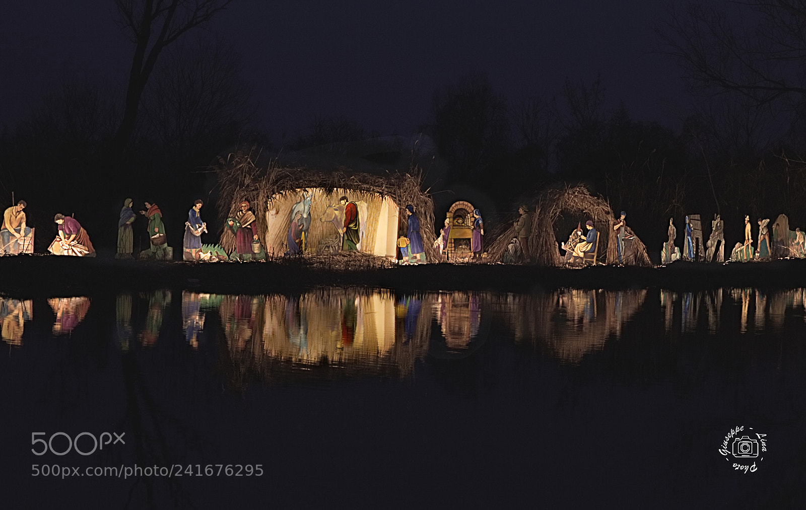 Canon EOS 60D sample photo. Nativity scene at night photography