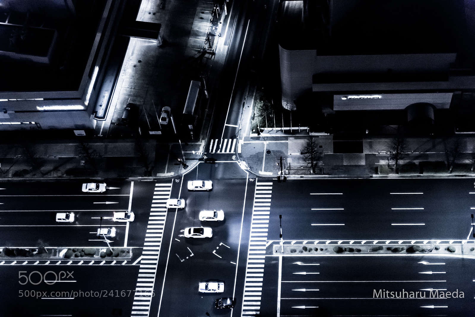 Nikon D850 sample photo. Night intersection photography