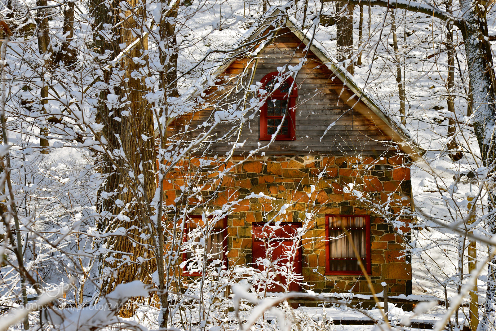 Nikon D600 sample photo. Cabin in winter photography