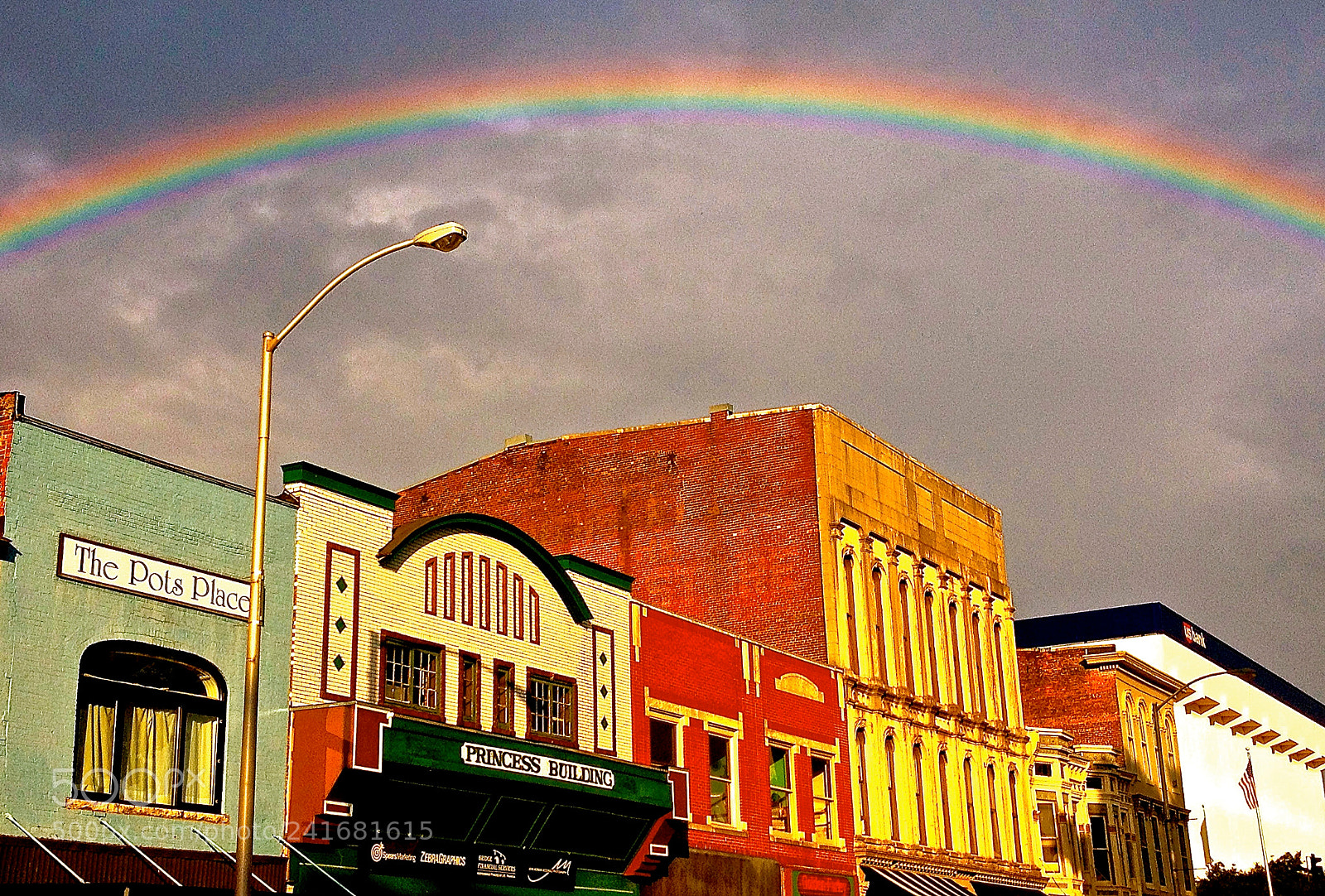 Apple iPhone 4S sample photo. Vivid rainbow over bowling photography