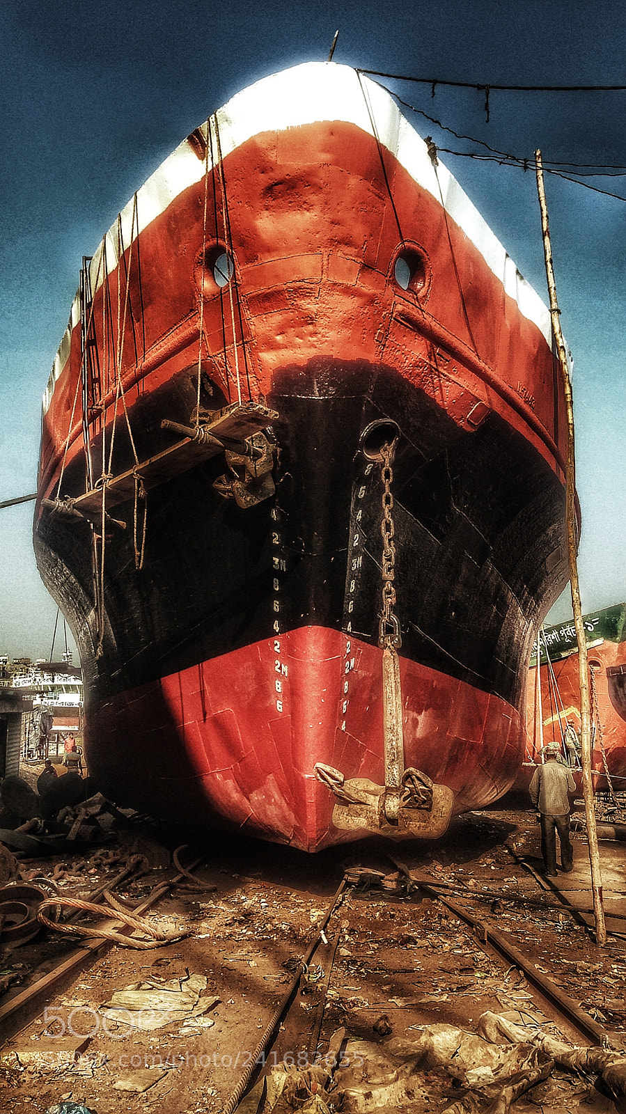 Apple iPhone 5 sample photo. Ship making photography