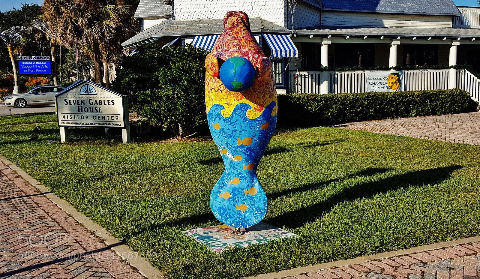 Samsung Galaxy S6 sample photo. Fort pierce manatee statue 2018 photography