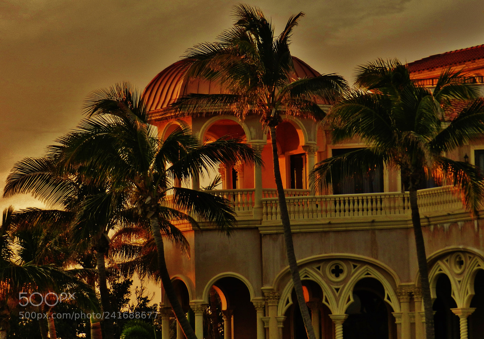Nikon Coolpix P500 sample photo. Jensen beach mansion balcony photography