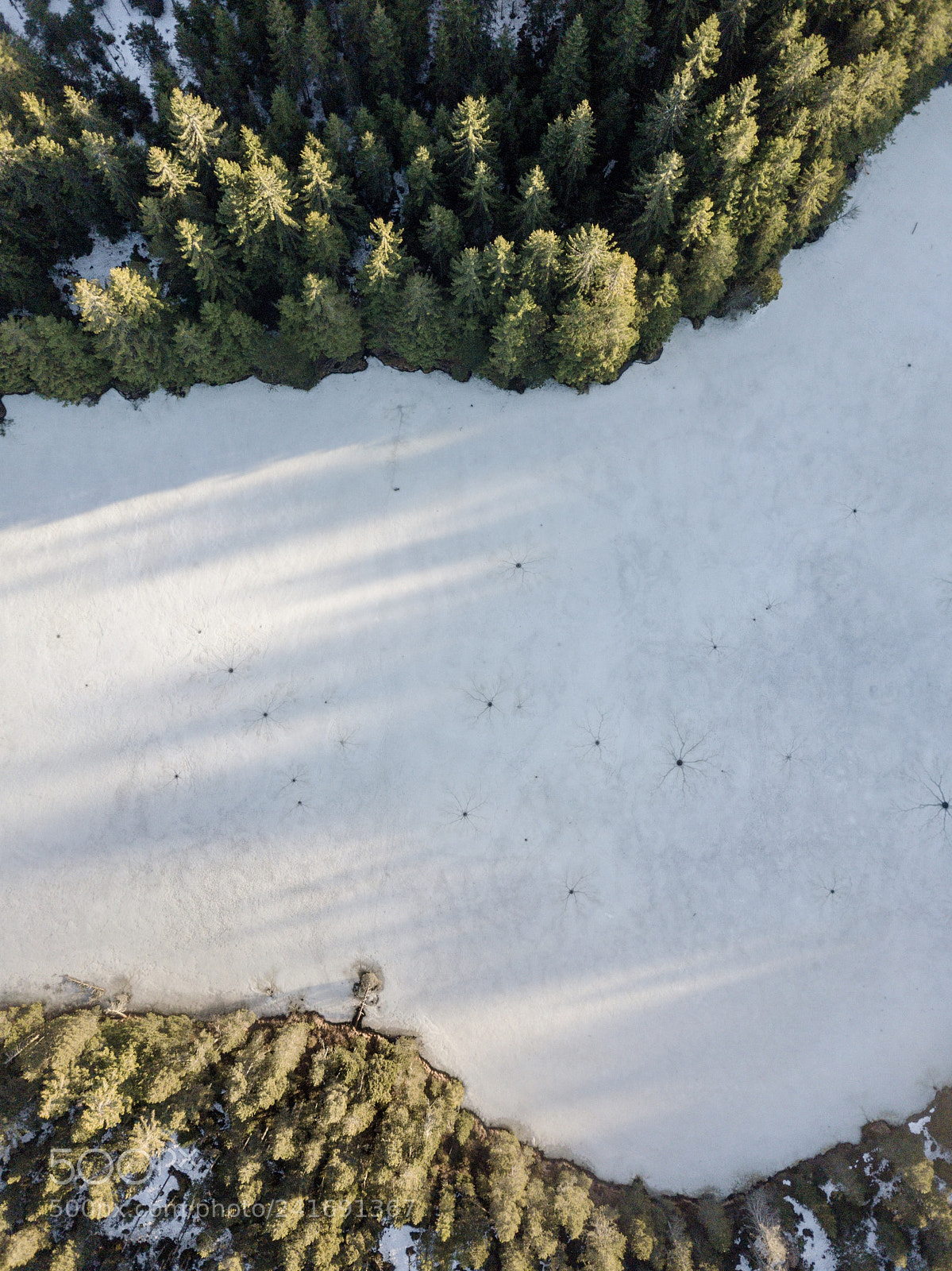 DJI FC220 sample photo. Frozen water - switzerland photography