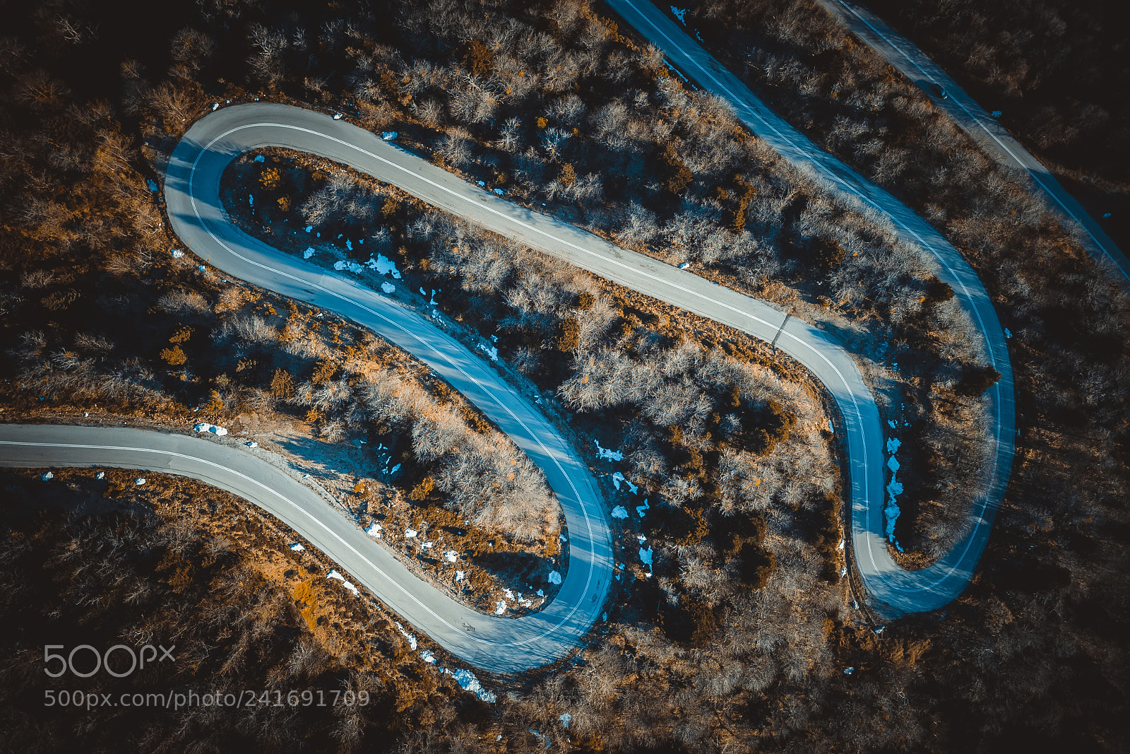 DJI FC220 sample photo. Endless road photography