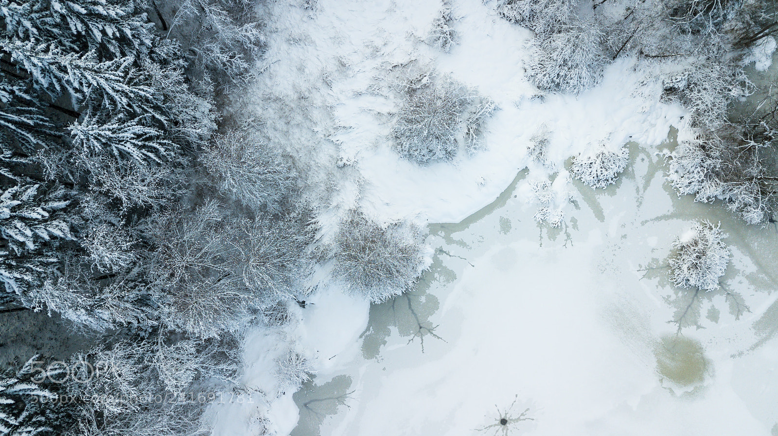 DJI FC220 sample photo. Frozen cracks photography