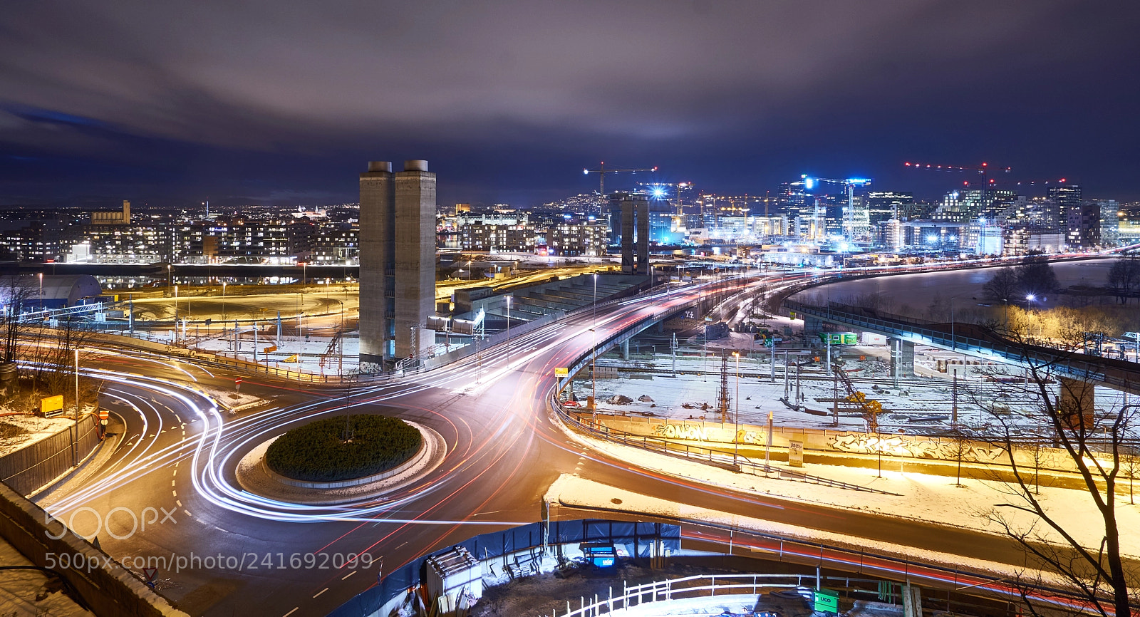 Sony a6500 sample photo. Night traffic photography
