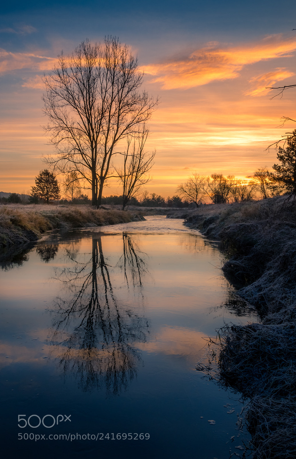 Olympus PEN E-PL6 sample photo. Sunrise on kamienna river photography