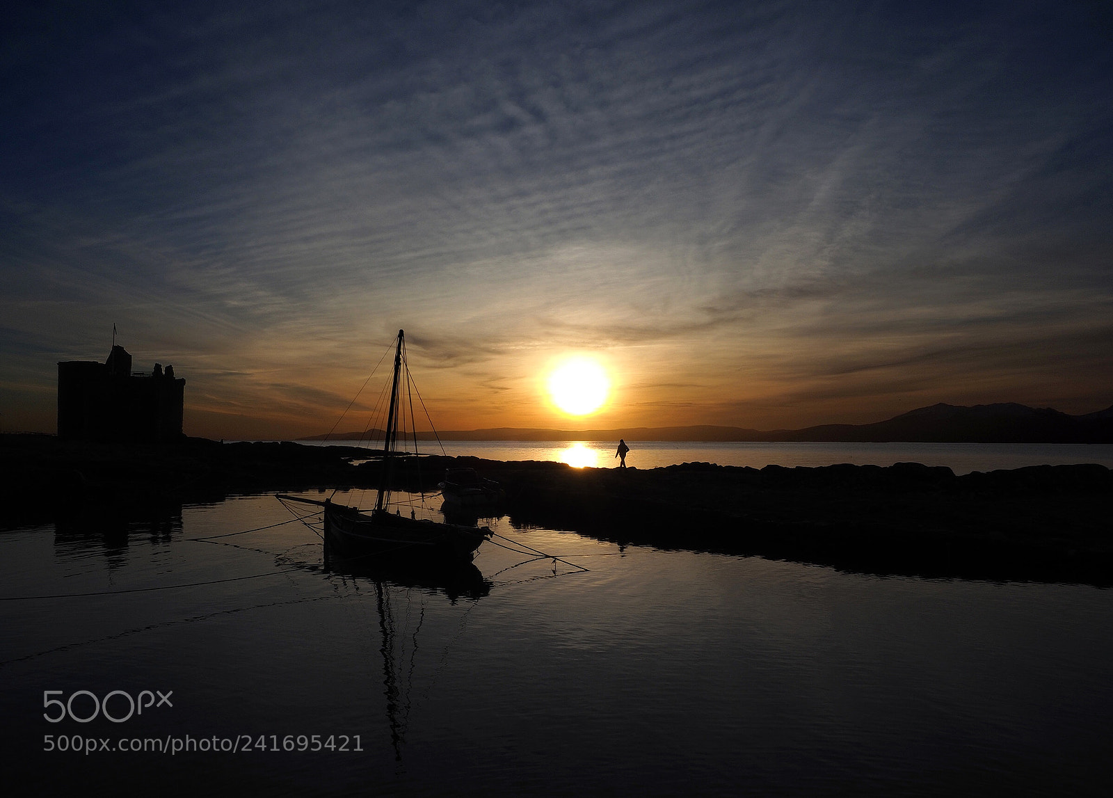 Olympus OM-D E-M1 Mark II sample photo. Winter sunset portencross photography