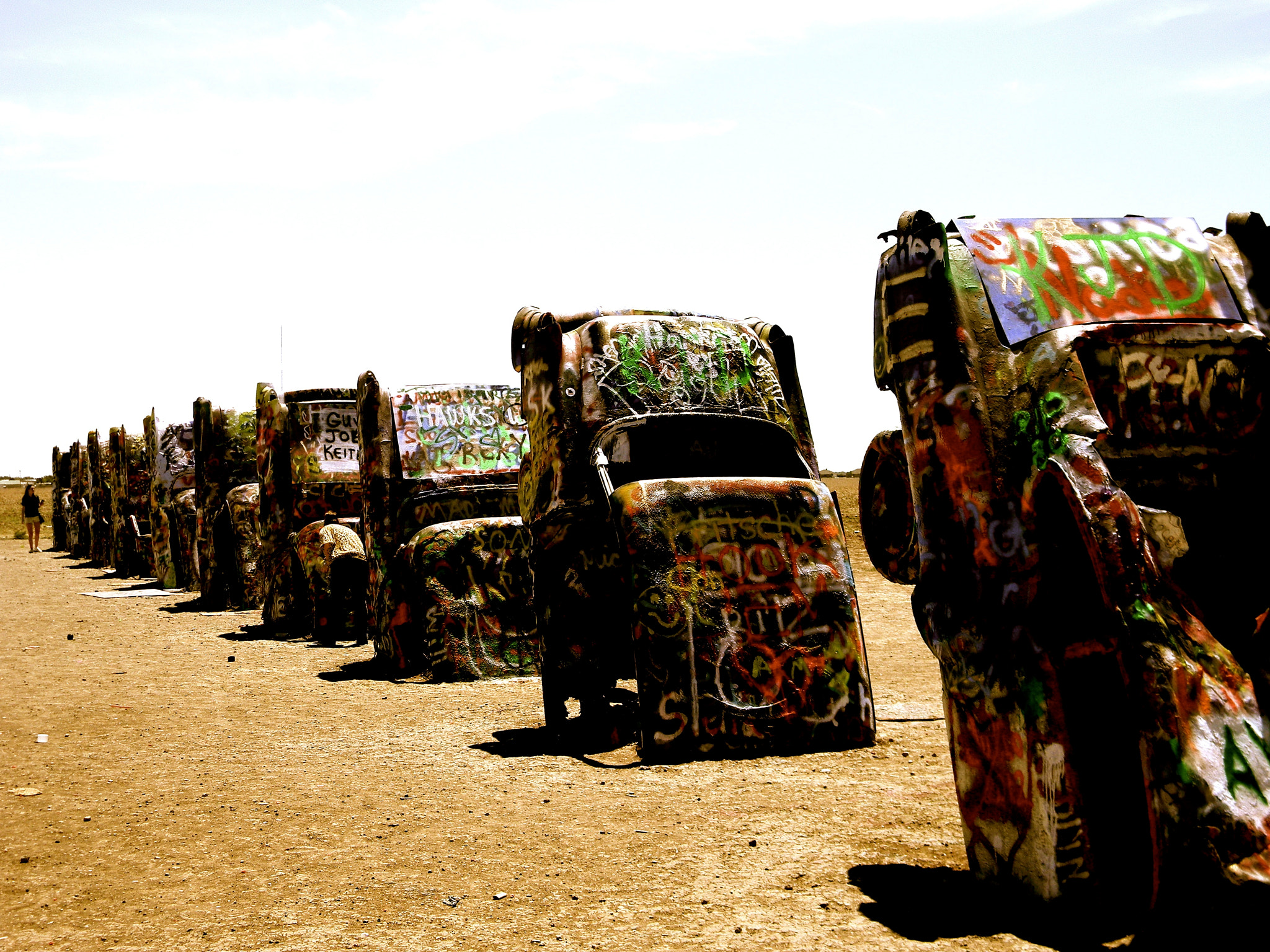 Nikon Coolpix L110 sample photo. Cadillac ranch, amarillo photography